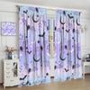Animal Curtains, Cute Pattern of Bats on The Background of The Starry Sky Window Treatments, Retro Rod Pocket Thermal Insulation Drapes for Bedroom Living Room, 42" W X 45" L view 4