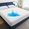 OhGeni Waterproof Mattress Protector, Full Size Fitted Sheet with Deep Pocket,6''-16'' Washable Hypoallergenic Mattresses Cover,Noiseless Soft Mattress Pad,Urine,Bedroom Essential,Pee & Dirt-Proof view 1