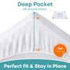 OhGeni Waterproof Mattress Protector, Full Size Fitted Sheet with Deep Pocket,6''-16'' Washable Hypoallergenic Mattresses Cover,Noiseless Soft Mattress Pad,Urine,Bedroom Essential,Pee & Dirt-Proof view 4