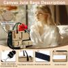 Adoryoung Monogrammed Tote Bags, 4Pcs Birthday Gifts for Women Initial Personalized Jute Tote Bags for Her Female Sister Mom (J) view 4
