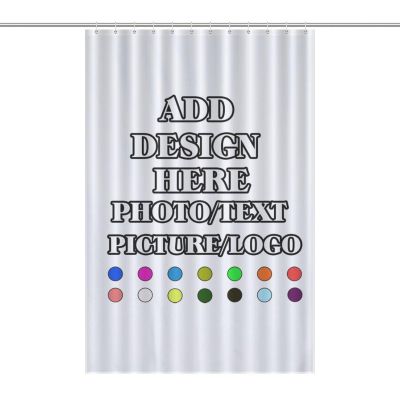 fovditca Personalized Shower Curtain Custom Shower Curtains with Photo Text, Customized Polyester Fabric Bathroom Shower Curtain - 12 Hooks, for Home Washroom Hotel, 48" x 72"