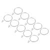 uxcell Curtain Rings with Clips, 14pcs - Carbon Steel Drapery Curtain Clip Rings, 2.5 Inch Curtain Clip Rings Hooks for Curtain Rod (Silver) view 1