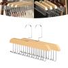 HEVOY Tank Top Hanger, Bra Hangers Space Saving for Closet, 360 Rotating 8 Hooks Tie Rack Hanger, Multifunctional Non-Slip Storage Hangers, Organizer & Storage for Camisoles Strappy (2, Natural) view 1