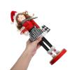ABOOFAN Christmas Lady Nutcracker: Wooden Baking Nutcracker Figure Nutcracker Ornament Traditional Nutcracker Puppets Xmas Nutcracker Decors for Fireplace Shelf Table Centerpiece view 2