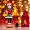 ABOOFAN Christmas Lady Nutcracker: Wooden Baking Nutcracker Figure Nutcracker Ornament Traditional Nutcracker Puppets Xmas Nutcracker Decors for Fireplace Shelf Table Centerpiece view 3