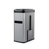 HomeLoft Basics 7l stainless steel smart sensor trash can with 3-in-1 function Silver view 1