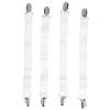 Yuezhongoo 4Pcs Bed Sheet Holder Straps, Zinc Alloy Bed Sheet Clips Adjusted Bed Sheet Straps Bed Sheet Grippers Suitable for Wrinkle Bed Sheet (White) view 1