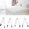 Yuezhongoo 4Pcs Bed Sheet Holder Straps, Zinc Alloy Bed Sheet Clips Adjusted Bed Sheet Straps Bed Sheet Grippers Suitable for Wrinkle Bed Sheet (White) view 4