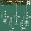 80pcs Christmas Tree Decoration Crystal Ornaments - Acrylic Christmas Snowflake Ornaments Icicle Drop Crystal Hanging Ornaments for Xmas Tree Winter Wonderland Holiday Frozen Party Decor view 3