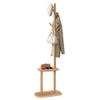 VASAGLE Coat Rack, Free Standing Coat Stand, Hall Coat Tree with 8 Hooks and Storage Shelf, 67.2 Inch Tall, for Coats, Hats, Bags, for Entryway, Hallway, Bedroom, Natural Beige URCR040N02 view 1