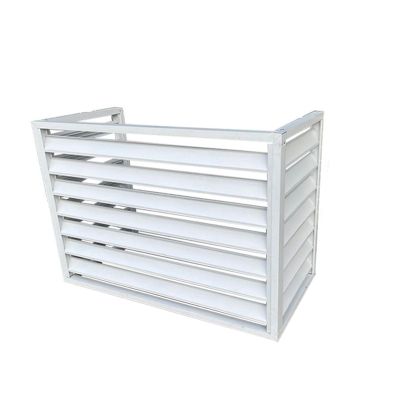 Air Conditioner And Heat Pump Cover, Aluminum Mini Split Air Conditioner Fence Screen with 3 Panels for Outside Units Or Indoor, 110x80x60cm, White