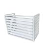 Air Conditioner And Heat Pump Cover, Aluminum Mini Split Air Conditioner Fence Screen with 3 Panels for Outside Units Or Indoor, 110x80x60cm, White view 1