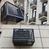 Air Conditioner And Heat Pump Cover, Aluminum Mini Split Air Conditioner Fence Screen with 3 Panels for Outside Units Or Indoor, 110x80x60cm, White view 2