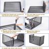 Air Conditioner And Heat Pump Cover, Aluminum Mini Split Air Conditioner Fence Screen with 3 Panels for Outside Units Or Indoor, 110x80x60cm, White view 4