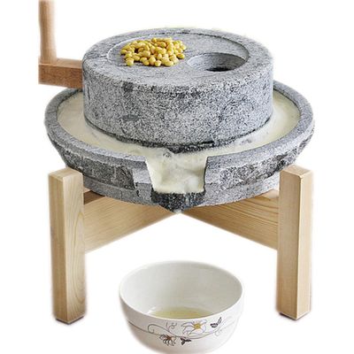 XQZMZSCP Hand Stone Mill, Blue Stone Mill/Pulverizer, Dry/Wet Mill, Nutmeg Grinder, Hand Crank, Classic Grain Grinder
