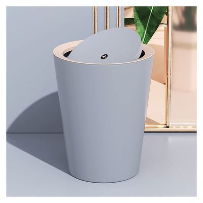 DINBOZ26X Garbage Can Nordic Style Shake Lid Trash Can Office Household Trash Can Living Room Bedroom Clamshell Kitchen Toilet Paper Basket with Lid Wastepaper Basket(C)