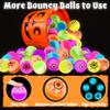 48PCS Glow in Dark Bouncy Balls, 30mm Eyeball Halloween Party Favor Toys view 3