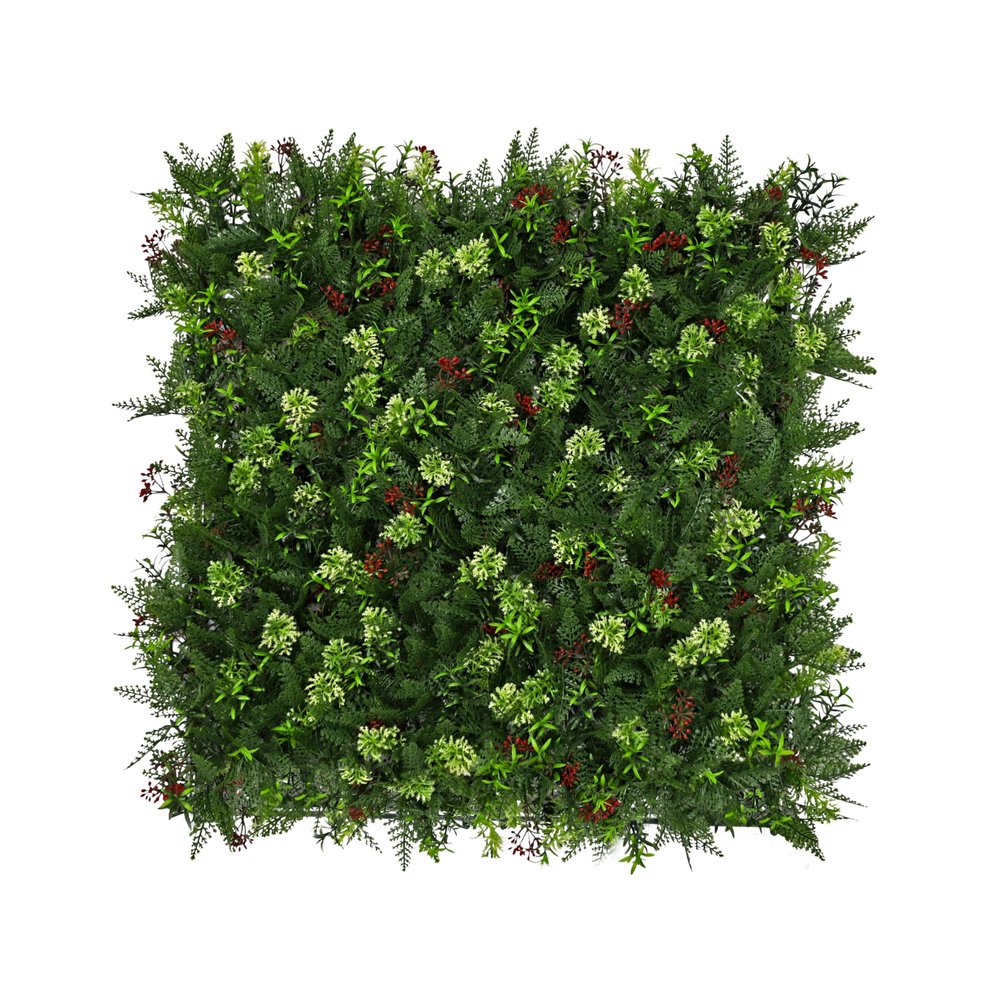 ECOOPTS 20"x20" Faux Ivy Privacy Fence Screen Artificial Boxwood Panels Topiary Hedge Plants for Indoor Outdoor Decoration, #16 Mixed Leaves, 13 Packs