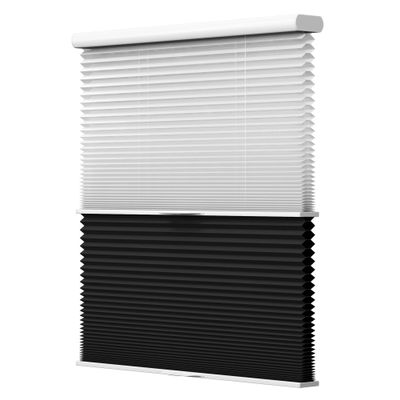 Day Night Cellular Shades Cordless, Blackout/Light Filtering Double Honeycomb Shades for Window, Top Down Bottom Up 2 Shades in 1 Custom Accordion Blinds for Home, Office(Black, 36" W x 44" H)