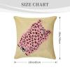 GENVER Pink Cute Leopard Embroidered Throw Pillow Covers, Animals Abstract Decor Pillowcase for Farmhouse Couch Living Room Sofa Bedroom Chair Office Shop 18 x 18 Inches view 4