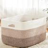 Artfeel Blanket Basket,Rectangle Woven Baskets for Storage,30L Laundry Basket for Decorative Nursery Blanket,Toys,Dirty Clothes and Magazine in Shelves,Baby Room,and Living Room view 1