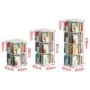KrrNFYSG Bookcase Book Shelf Wooden Multi-Layer Bookshelves 2/3/4-tier Bookcase 360 Rotating Bookshelf Storage Shelf Tall Bookcase Shelf More Assured view 2