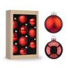 Amooca 2.64'' Christmas Glass Balls Decoration Festival Party Home Decors Holiday Xmas Tree Hanging Ornaments Set 10pc Wine Red view 1