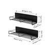HOANYNGX No-Punch Spice RackWall Mounted OrganiserSpices RackCountertop Storage Shelffor Countertops, Cabinets Or Wall Mounts, Metal, Black(2 Large 2 Small) view 2