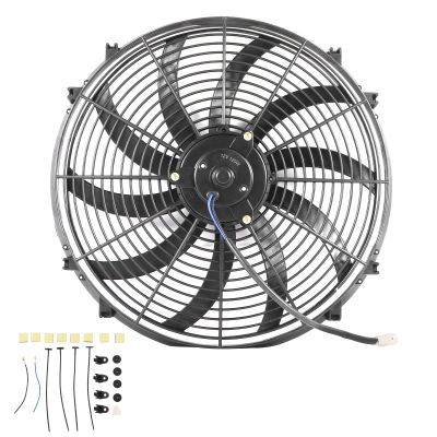 shenruifa Car Air Conditioner Electric Fan 16in 10 Blades Push Pull Modification Replacement for Trucks RVs DC 12V