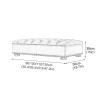 GEeLky Vintage Brown PU Leather Tufted Upholstered Bedroom Bench of End of Bed, Modern Ottoman Bench Footrest Stool Accent Bench for Living Room, Entryway, Dining Room(90x50x38cm(35.4x19.7x15in)) view 2