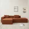 YESGIGA Modular Sectional Couch, Lambswool Fabric Modern L-Shape Sectional Sofa with Chaise Lounge, Living Room Upholstered 5-seater Corner Sofa Couch for Bedrooms, Apartment (Orange A) view 3