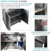 Transolid OUCS3224 Outdoor Kitchen 32-in x 24-in x 37-in Single Utility Cabinet With Folding Shelves, Stainless Steel view 3