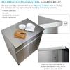 Transolid OUCS3224 Outdoor Kitchen 32-in x 24-in x 37-in Single Utility Cabinet With Folding Shelves, Stainless Steel view 4