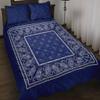 Colorful Paisley Bandana Pattern Quilt Bed Set with 2 Pillowcases, All Seasons Soft Lightweight Quilted Bedspread Coverlet in Classic Blue Gift for Paisley Mandala Lovers Christmas (Twin, Royal Blue) view 2