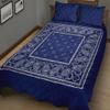 Colorful Paisley Bandana Pattern Quilt Bed Set with 2 Pillowcases, All Seasons Soft Lightweight Quilted Bedspread Coverlet in Classic Blue Gift for Paisley Mandala Lovers Christmas (Twin, Royal Blue) view 3