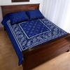 Colorful Paisley Bandana Pattern Quilt Bed Set with 2 Pillowcases, All Seasons Soft Lightweight Quilted Bedspread Coverlet in Classic Blue Gift for Paisley Mandala Lovers Christmas (Twin, Royal Blue) view 4