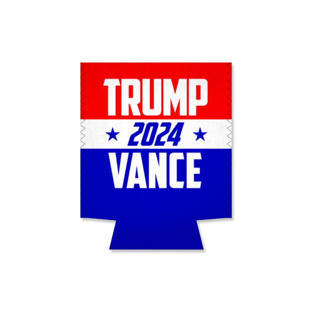1 Piece - Modern Trump Vance 2024 Campaign Election Standard Neoprene Drink Can/Bottle Cooler Sleeve