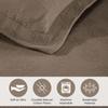 SUPERIOR Paisley Cotton Bedspread Quilt Set, Oversize,Twin, Taupe - Z view 3