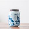 CHICKEN Tea Storage Tank Retro Tea Cans, Ru Kiln Landscape Ceramic Cans, Sealed Tea Warehouses, Moisture-Proof Storage Tea Cans Multifunctional Storage Jar view 3