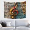 LIXLZH Music Notes Print Wall Tapestry Personalized Funny Backdrop Bedroom Wall Hanging Art Decor Tapestry view 1