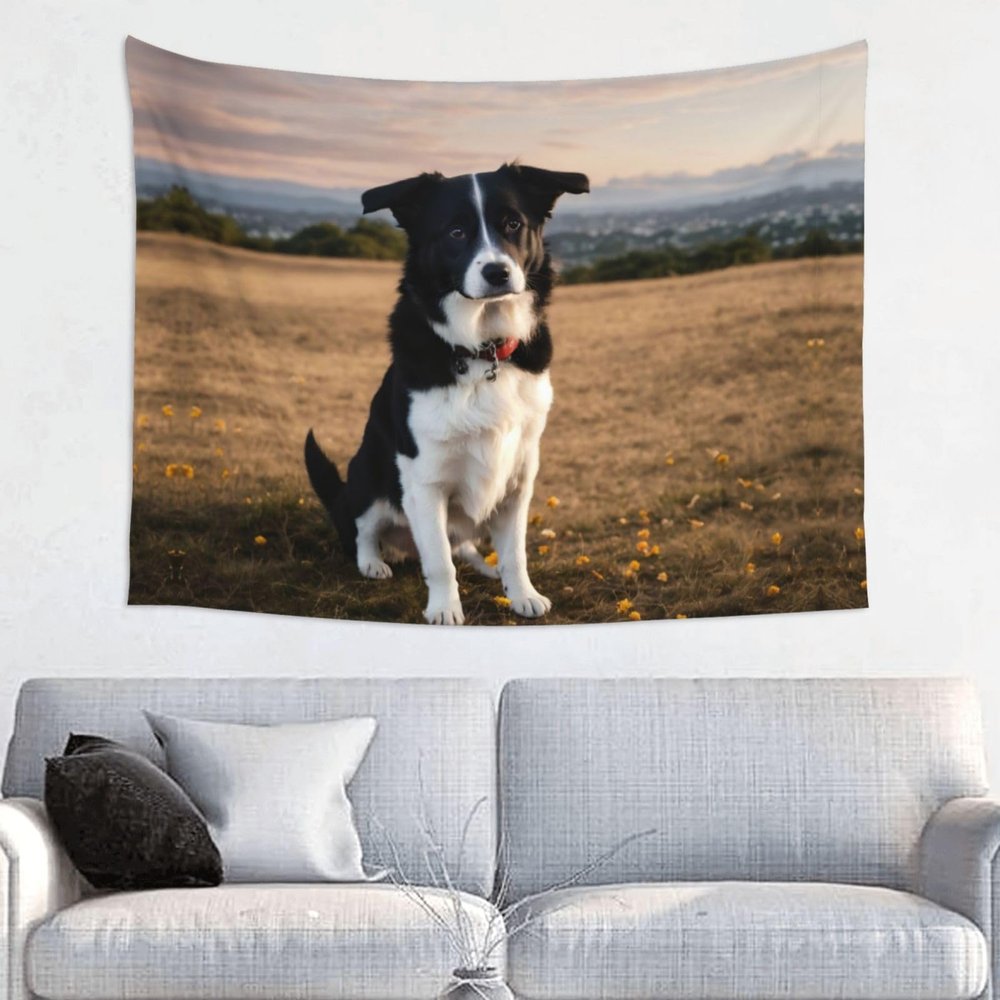 LIXLZH puppies dog Print Wall Tapestry Personalized Funny Backdrop Bedroom Wall Hanging Art Decor Tapestry