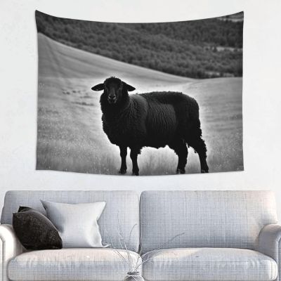 LIXLZH Cute Sheep Lamb Print Wall Tapestry Personalized Funny Backdrop Bedroom Wall Hanging Art Decor Tapestry