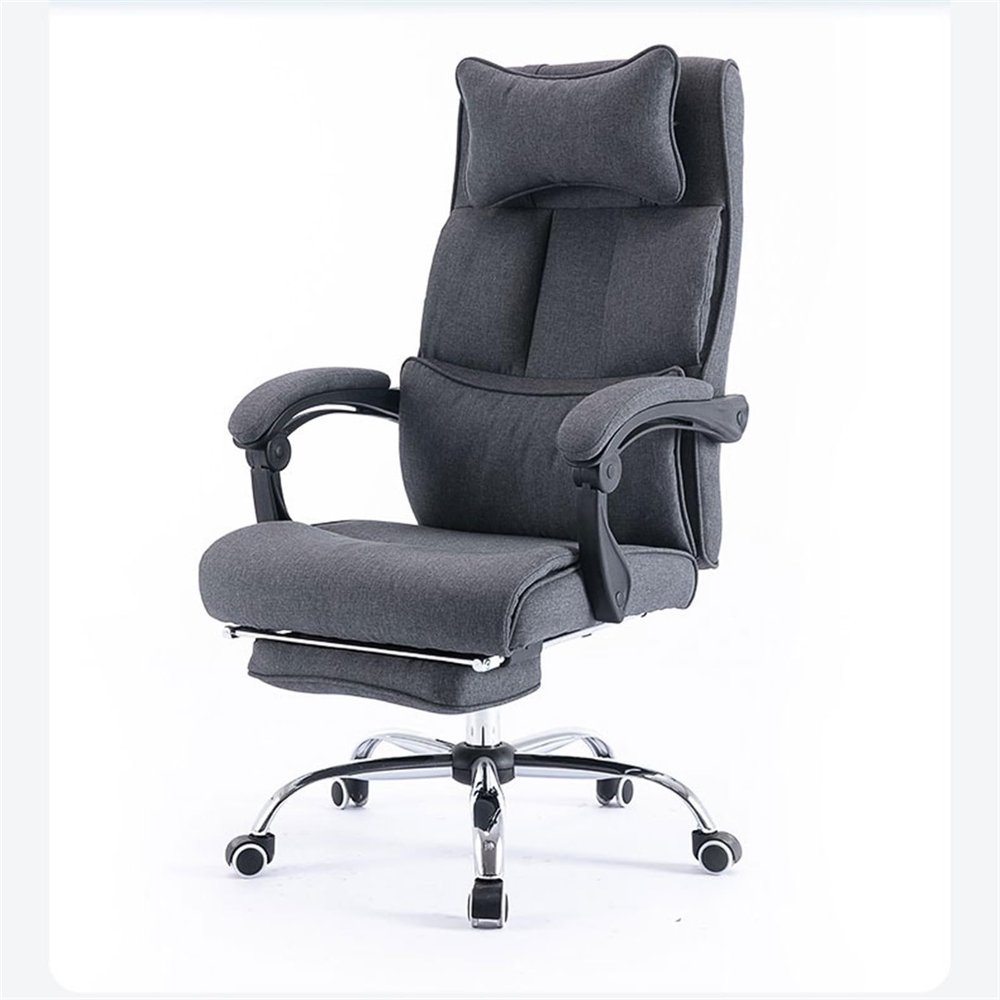 Office Furniture Modern Simple Computer Chair Reclining Lunch Break Office Chair Comfortable Sedentary Ergonomic Office Chair Home Office Desk Chairs(Gray)