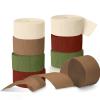 NICROLANDEE Christmas Decorations, 8 Rolls Green Red Brown Crepe Paper Party Streamers for Xmas Hanging Backdrops Decorations, Wedding, Bridal Baby Shower, Birthday, Christmas DIY Craft Supplies view 1