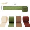 NICROLANDEE Christmas Decorations, 8 Rolls Green Red Brown Crepe Paper Party Streamers for Xmas Hanging Backdrops Decorations, Wedding, Bridal Baby Shower, Birthday, Christmas DIY Craft Supplies view 3