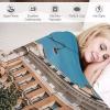 LFDSPYJE Throw Blanket Flannel Fleece Blankets Lady on A Bicycle in The Street Bed Throws Thick Blankets Large Bed Blankets Lightweight Fuzzy Plush Blanket for Couch, Bed, Sofa, Chair 30"x50" view 3