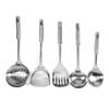 Sunicon 5 Pack Cooking Utensil Set, with Ergonomic Handle Multifunctional Kitchen Utensil Set Stainless Steel Spoons Shovel Spatula Cooking Tools Kitchen Supplies for Kitchen view 1