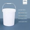 WAZHOU Thick 4L-35L Food Grade Plastic Bucket,Large Capacity Wine Barrel with Lid Handle,Food Grade Water Storage Tank, Fermentation Barrel, Wine Barrel(30L) view 2