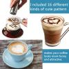 Respicefinem 16 Pieces Plastic Coffee Template Stencils Cappuccino Chocolate Latte Strew Pad Art Coffee Stencils Latte Art DIY Tools Cake Coffee Decorating Stencils view 2