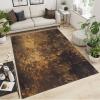 Abstract Bronze Area Rug, Brown and Black Imitation Oil Painting Indoor Living Room Rugs, Non Slip Low Pile Easy Clean Carpet for Bedroom Dining Room Farmhouse Decor Floor Mat - 3 ft x 4 ft view 2
